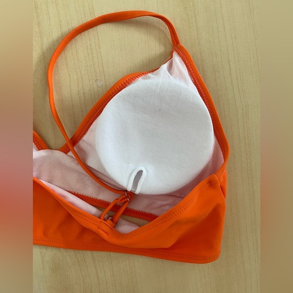 NWT Vibrant Orange Women's Swim Top size large - Picture 5 of 7